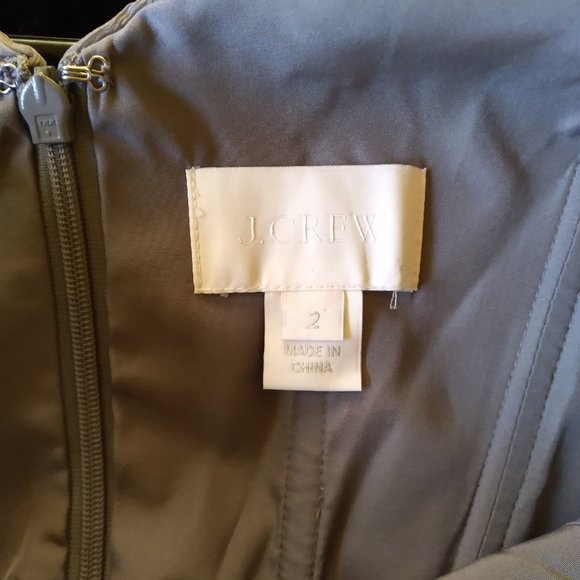 J.Crew Grey Silk Chiffon Heidi Cocktail Dress - Picture 2 of 3